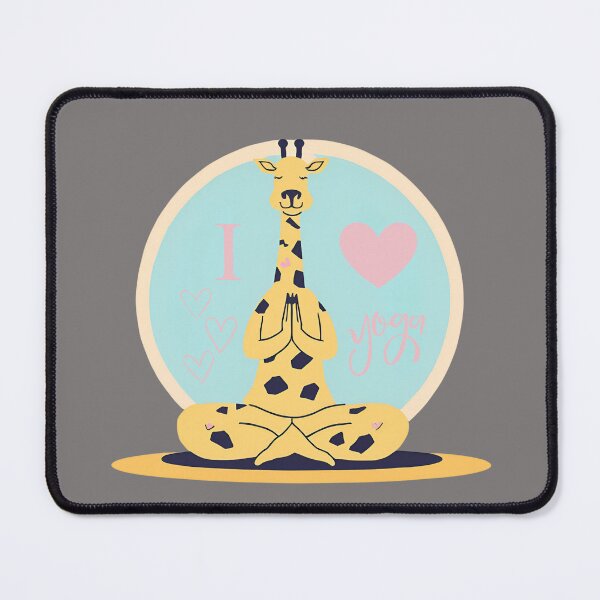 Item preview, “I LOVE YOGA” GIRAFFE DESIGN designed and sold by asudesign.