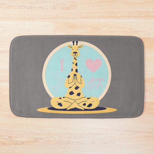 Item preview, “I LOVE YOGA” GIRAFFE DESIGN designed and sold by asudesign.