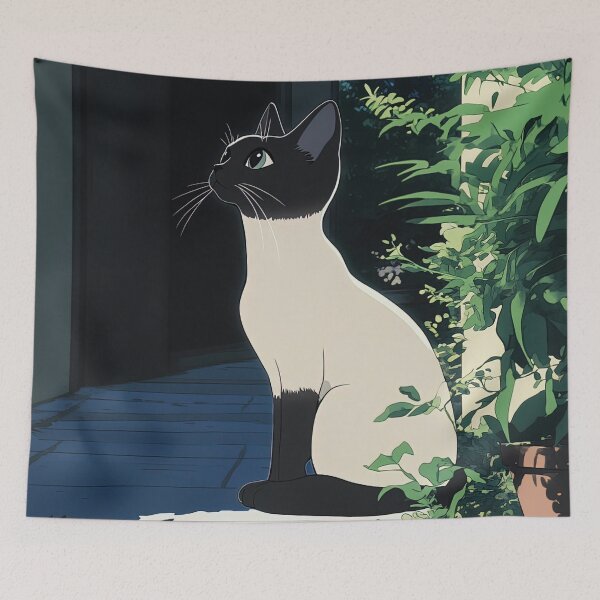 Item preview, Siamese cat | Anime style designed and sold by ComicsFactory.