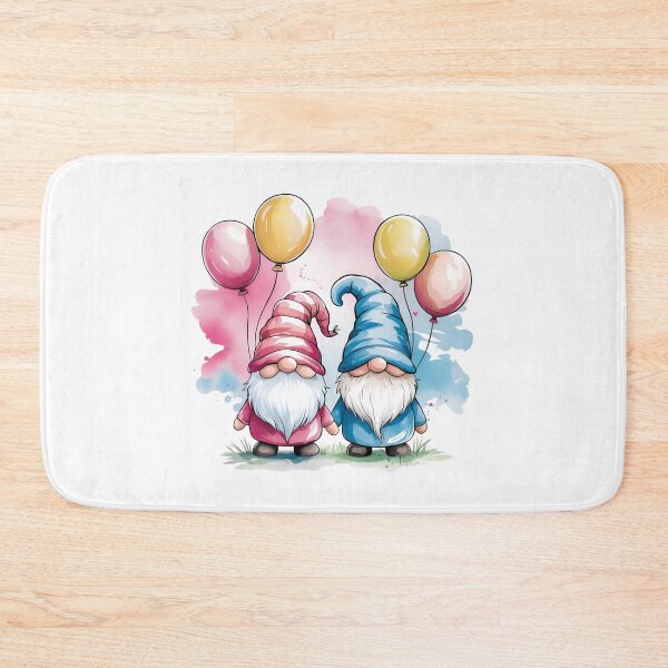 Item preview, Colorful happy gnomes with balloons designed and sold by Celebrate & Sparkle.