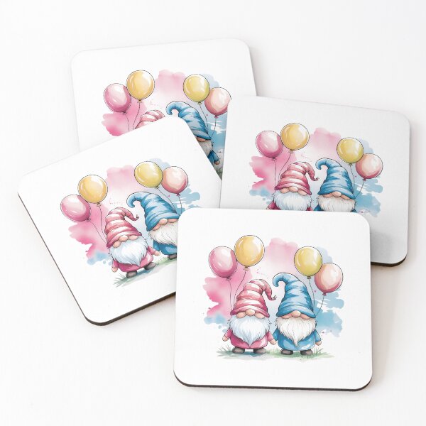 Item preview, Gnomos alegres y coloridos con globos designed and sold by Celebrate & Sparkle.
