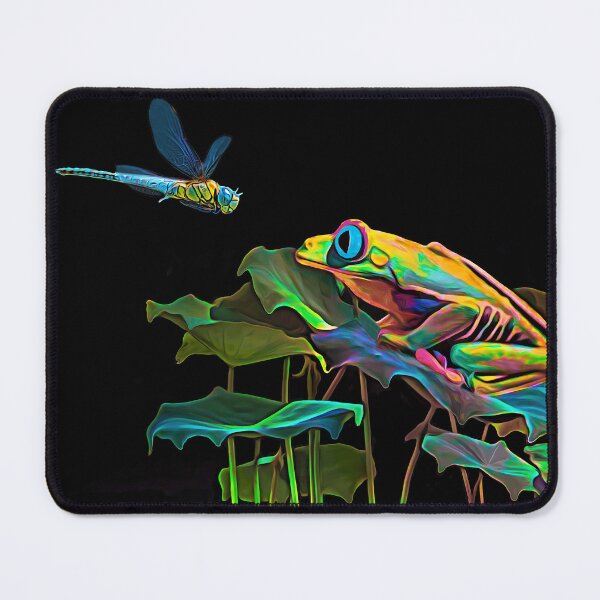 Item preview, Frog and dragonfly in lilly pond designed and sold by bdesignsnz.