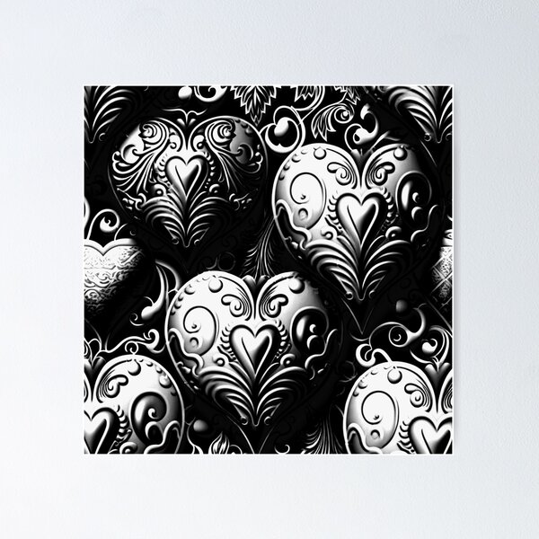 Black Hearts by iServalan Homotech 23 Illustration Art by Tale Teller Club Orchestrations Poster