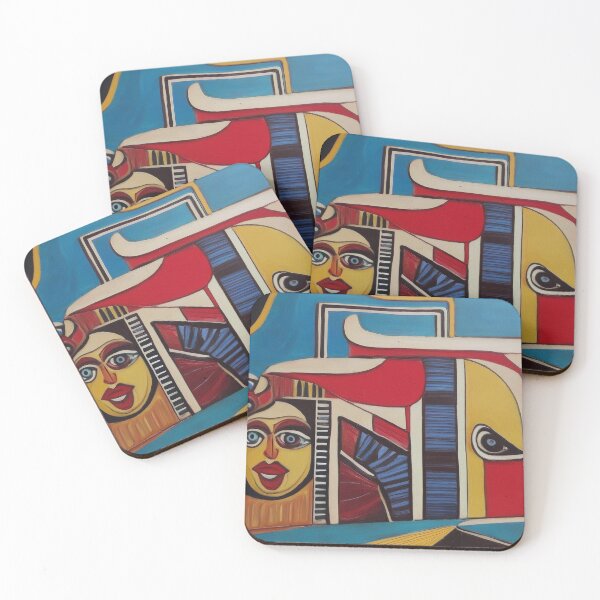 Item preview,  Colorful Abstract Faces with Surreal Elements designed and sold by EidansEmpire.