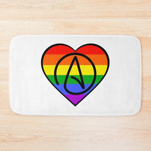 Item preview, Atheist symbol rainbow heart design  designed and sold by Rachel the Artist .