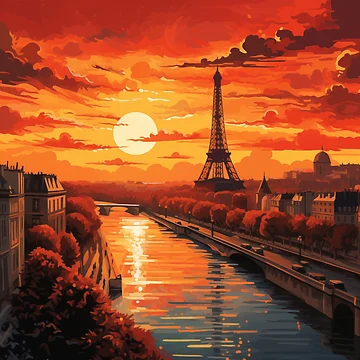 Artwork thumbnail, Sunset In Paris by Rtymer