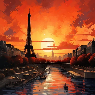 Artwork thumbnail, Sunset In Paris by Rtymer