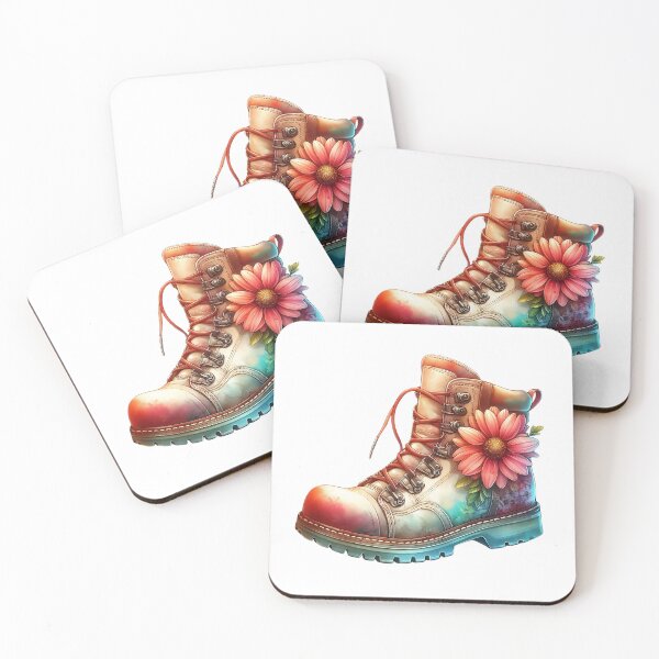 Artikelvorschau, Vintage Wanderstiefel mit Blumen entworfen und verkauft von stylishdzign.