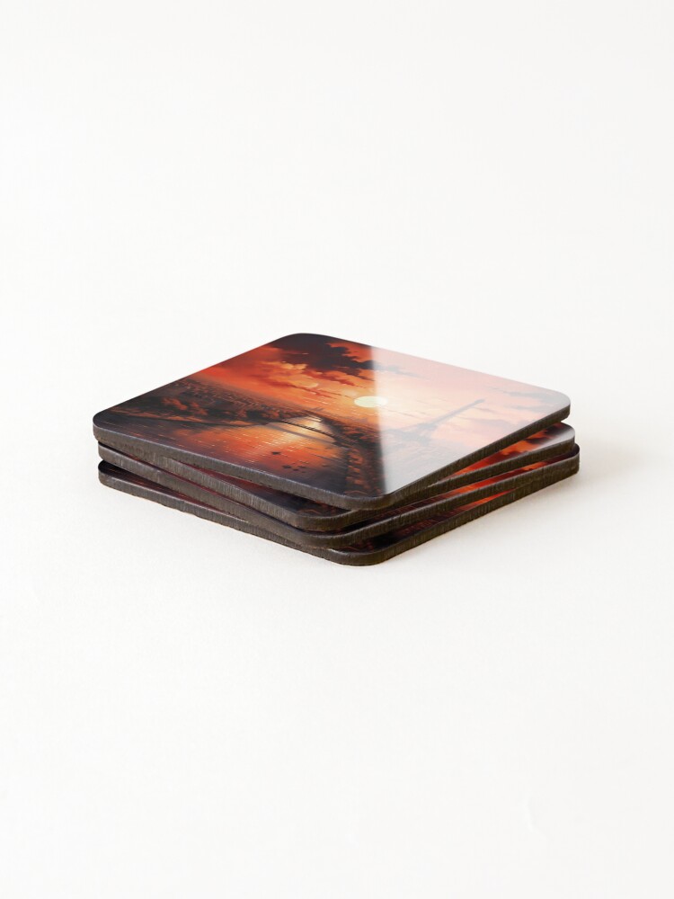 Thumbnail 4 of 5, Coasters (Set of 4), Sunset In Paris designed and sold by Rtymer.