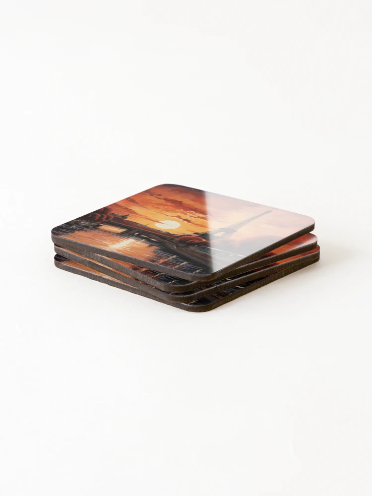 Thumbnail 4 of 5, Coasters (Set of 4), Sunset In Paris designed and sold by Rtymer.