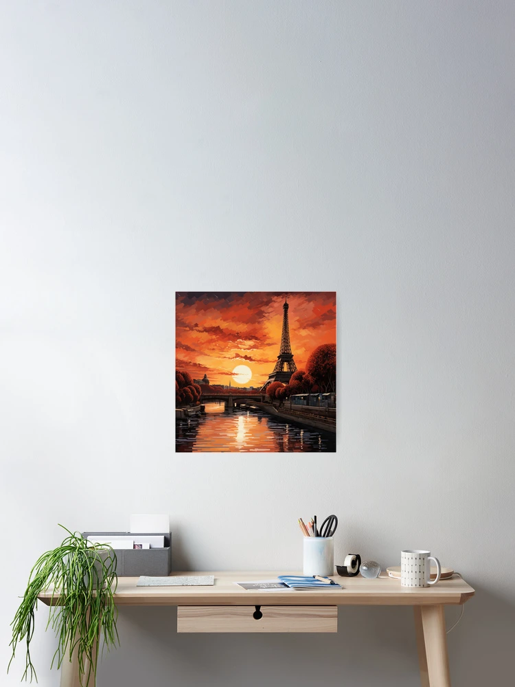 Thumbnail 2 of 3, Poster, Sunset In Paris designed and sold by Rtymer.
