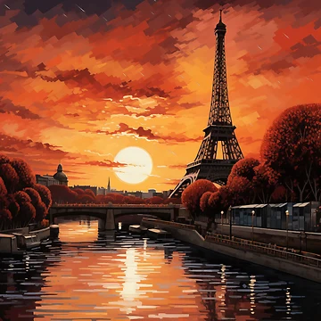 Artwork thumbnail, Sunset In Paris by Rtymer