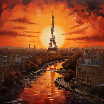 Artwork thumbnail, Sunset In Paris by Rtymer