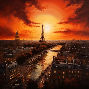 Artwork thumbnail, Sunset In Paris by Rtymer