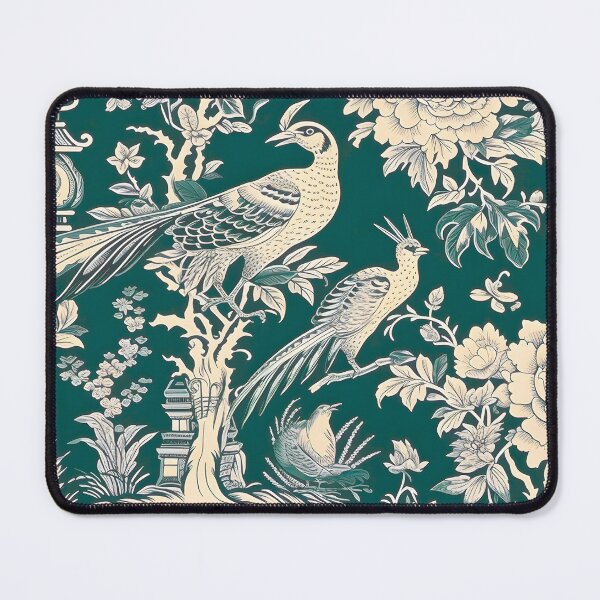 Item preview, Hunter Green Pheasant Chinoiserie Dream designed and sold by TheChinoiserie.