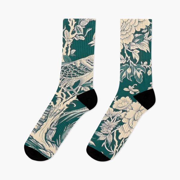 Item preview, Hunter Green Pheasant Chinoiserie Dream designed and sold by TheChinoiserie.