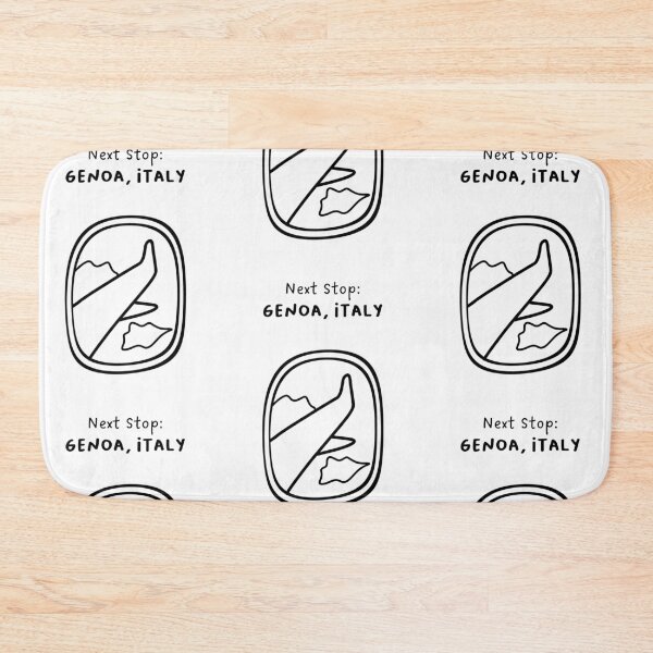 Item preview, Genoa, Italy | Illustration of an Airplane Window View | Handwritten-style Font designed and sold by RM-Journey.