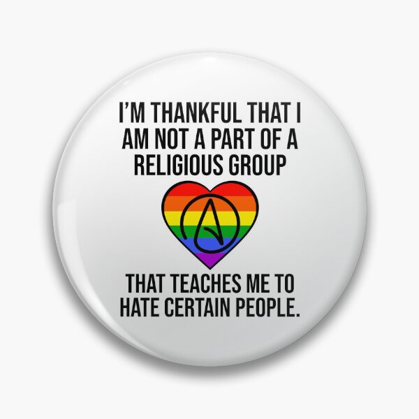 Item preview, I’m thankful that I am not a part of a hateful religion  designed and sold by Rachel the Artist .