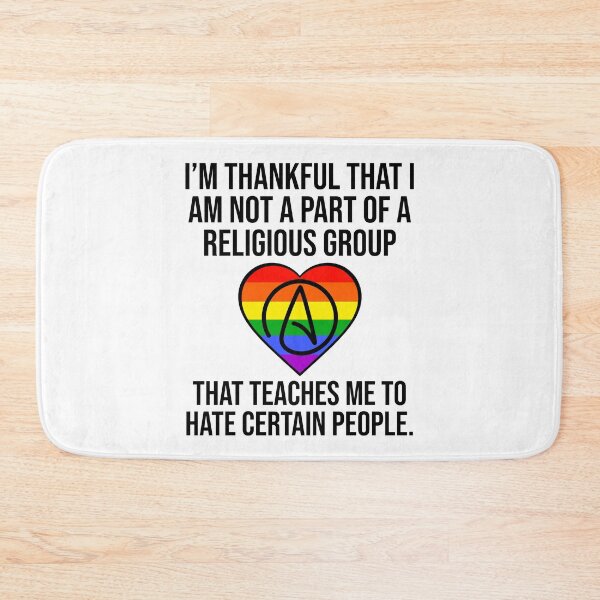 Item preview, I’m thankful that I am not a part of a hateful religion  designed and sold by Rachel the Artist .