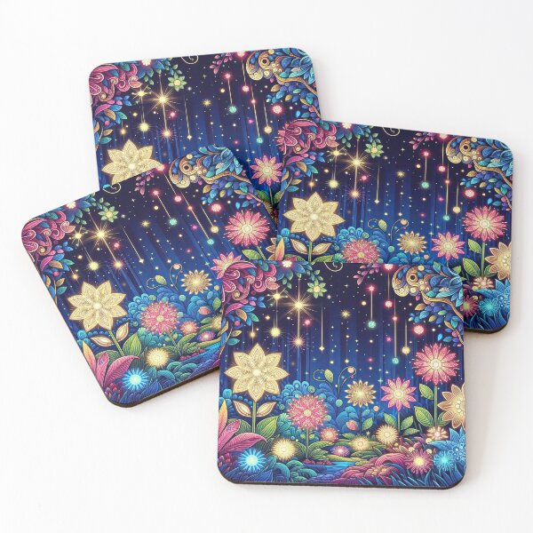 Item preview, Magical Garden with Glowing Flowers Pop Art Style designed and sold by artofuniverse.