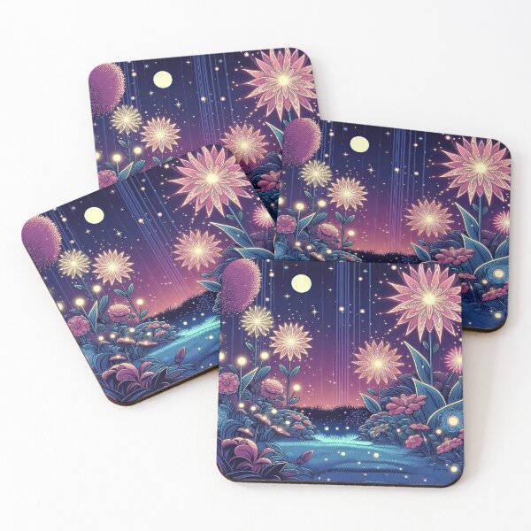 Item preview, Magical Garden with Glowing Flowers Pop Art Style designed and sold by artofuniverse.