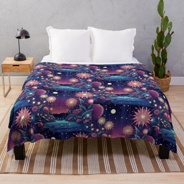 Item preview, Magical Garden with Glowing Flowers Pop Art Style designed and sold by artofuniverse.