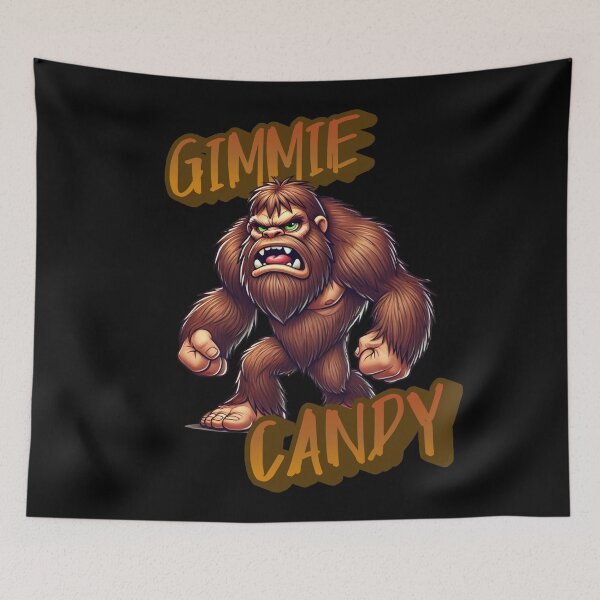 Item preview, Gimmie Candy -  Scary the Hairy Sasquatch is out on the only day he blends in looking for candy designed and sold by 3DAF.
