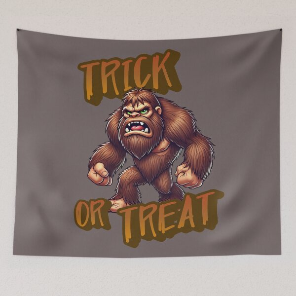Item preview, Trick or Treat -  Scary the Hairy Sasquatch is out on the only day he blends in looking for candy designed and sold by 3DAF.