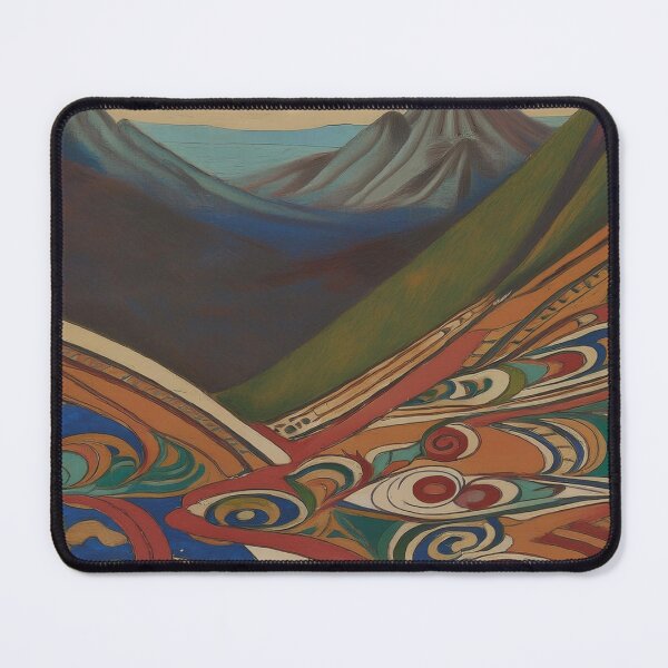 Item preview, “Vibrant Valley: An Abstract Landscape Painting” designed and sold by EidansEmpire.
