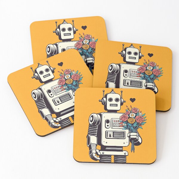 Item preview, Robot with Flowers Pop Art Style designed and sold by artofuniverse.