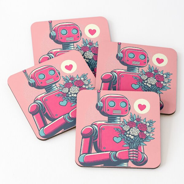Item preview, Robot with Flowers Pop Art Style designed and sold by artofuniverse.