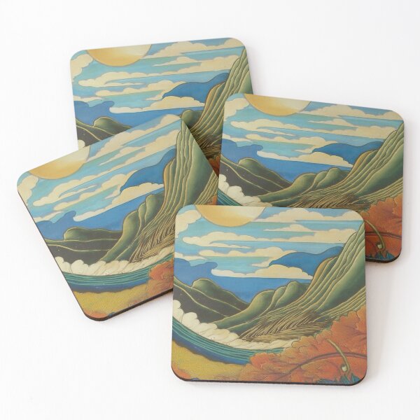 Item preview, “Serenity at Sunset: Vibrant Landscape Painting” designed and sold by EidansEmpire.