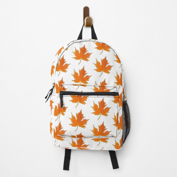 Item preview, Copy of Autumn Orange Maple Leaf on Black, Repeat Autumn Leaf Pattern designed and sold by LaRoach Digital Arts.