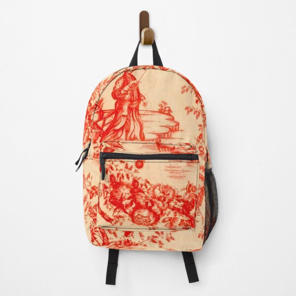 Item preview, Golden Red Chinoiserie Toile designed and sold by TheChinoiserie.