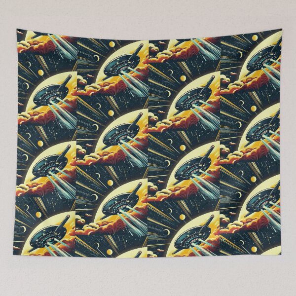 Item preview, Spaceship Pop Art Style designed and sold by artofuniverse.