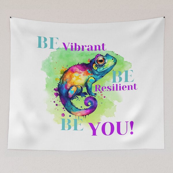 Item preview, Vibrant Chameleon: Be You Inspirational Art designed and sold by TOA Timeless Original Apparel.