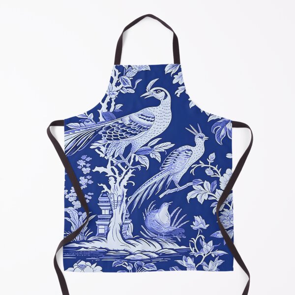 Item preview, Cobalt Pheasant Chinoiserie Dream designed and sold by TheChinoiserie.