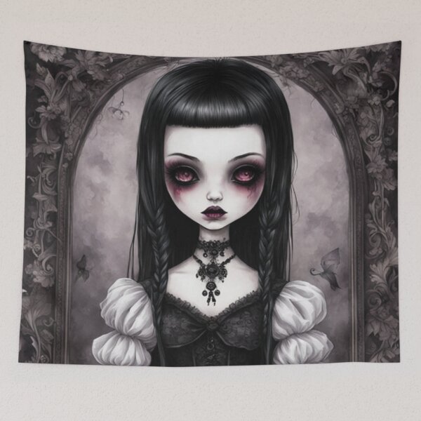 Item preview, Classic Dark Goth Doll designed and sold by TheDarkWardrobe.