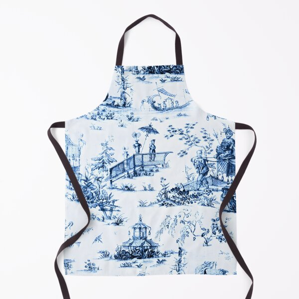 Item preview, Cerulean Pastoral Chinoiserie Toile designed and sold by TheChinoiserie.