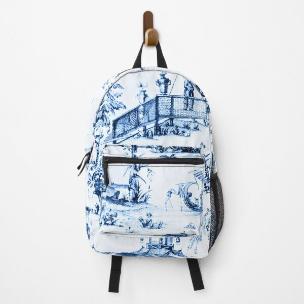 Item preview, Cerulean Pastoral Chinoiserie Toile designed and sold by TheChinoiserie.
