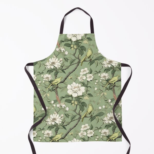 Item preview, Sage Chinoiserie with White Flowers designed and sold by TheChinoiserie.