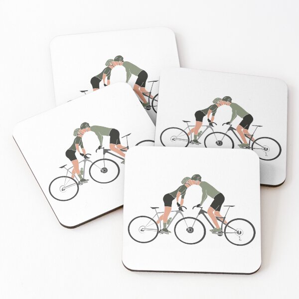 Aperçu de l'œuvre Cyclistes amoureux – Cyclisme sur route créée et vendue par CaffeinatedGearhead.