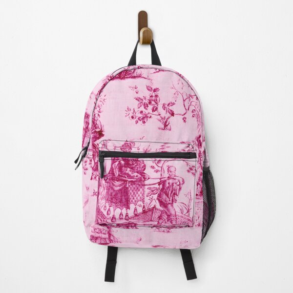Item preview, Fuschia Pastoral Chinoiserie Toile designed and sold by TheChinoiserie.