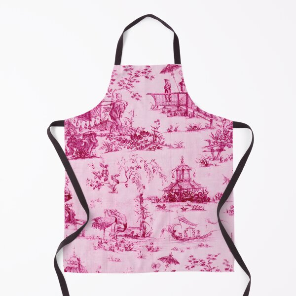 Item preview, Fuschia Pastoral Chinoiserie Toile designed and sold by TheChinoiserie.