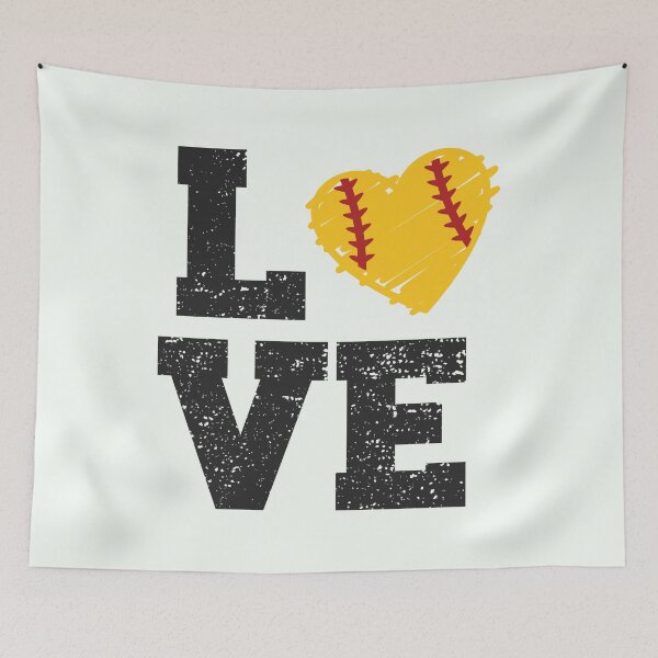 Item preview, Love Softball: Apparel and Home Décor designed and sold by Compass and a Camera.
