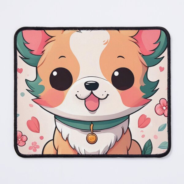 Item preview, “Charming Corgi with Blossoms - Cute Anime-Inspired Artwork” designed and sold by EidansEmpire.