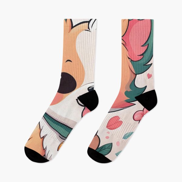 Item preview, “Charming Corgi with Blossoms - Cute Anime-Inspired Artwork” designed and sold by EidansEmpire.