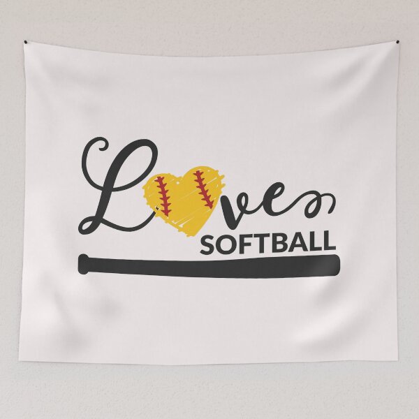 Item preview, Love Softball: Apparel and Home Décor designed and sold by Compass and a Camera.
