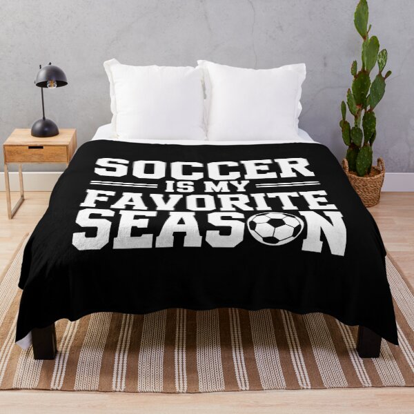 Item preview, Soccer is my favorite season - Black white typography designed and sold by Oz64.
