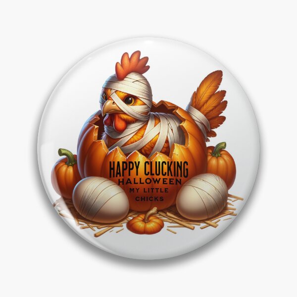 Item preview, Happy Clucking Halloween mummy chicken stickers and more designed and sold by CRandRRstickers.